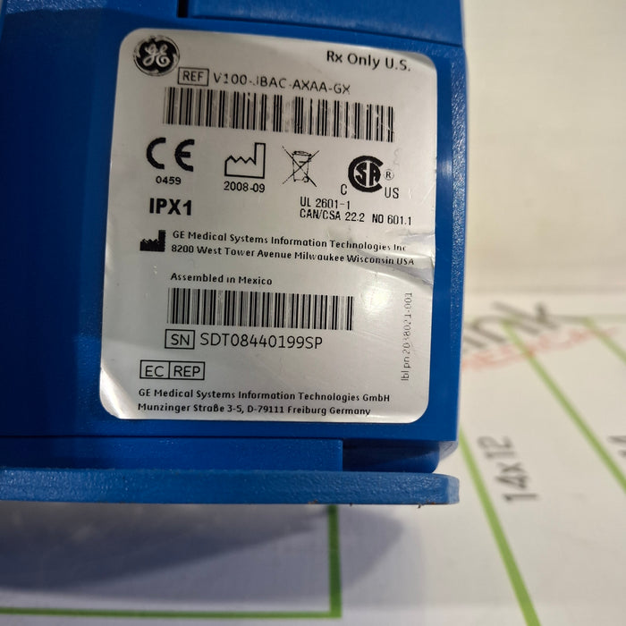 GE Healthcare Dinamap V100 - NIBP, SpO2, Temp Vital Signs Monitor