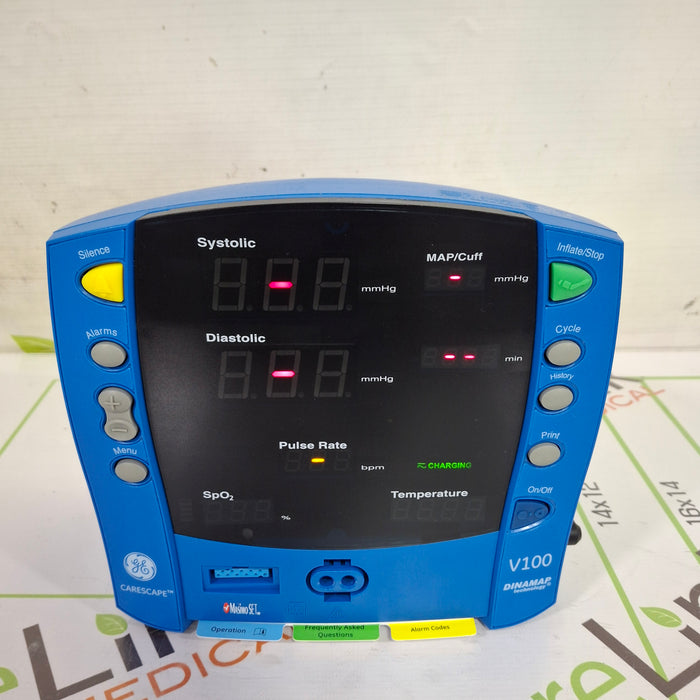 GE Healthcare Dinamap V100 - NIBP, SpO2 Vital Signs Monitor