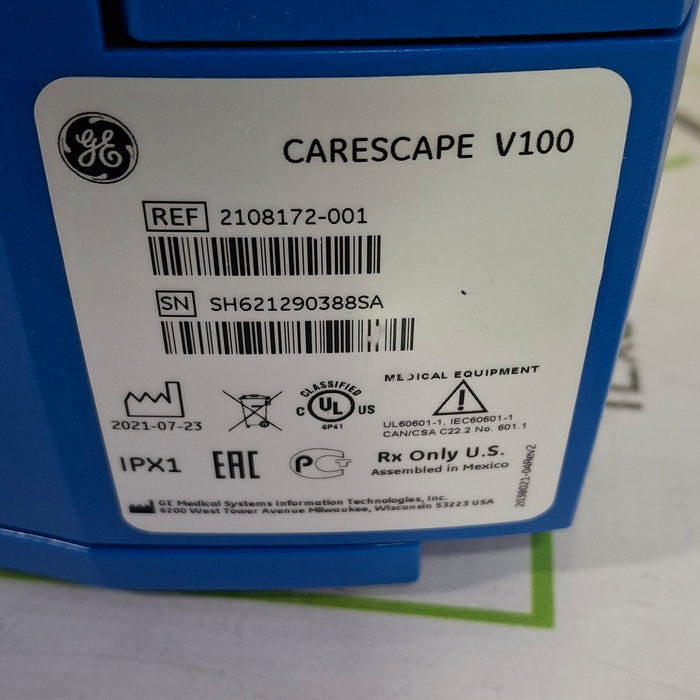 GE Healthcare Dinamap V100 - NIBP, SpO2 Vital Signs Monitor