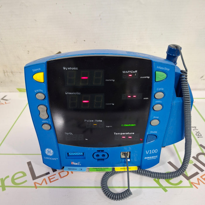 GE Healthcare Dinamap V100 - NIBP, SpO2, Temp Vital Signs Monitor