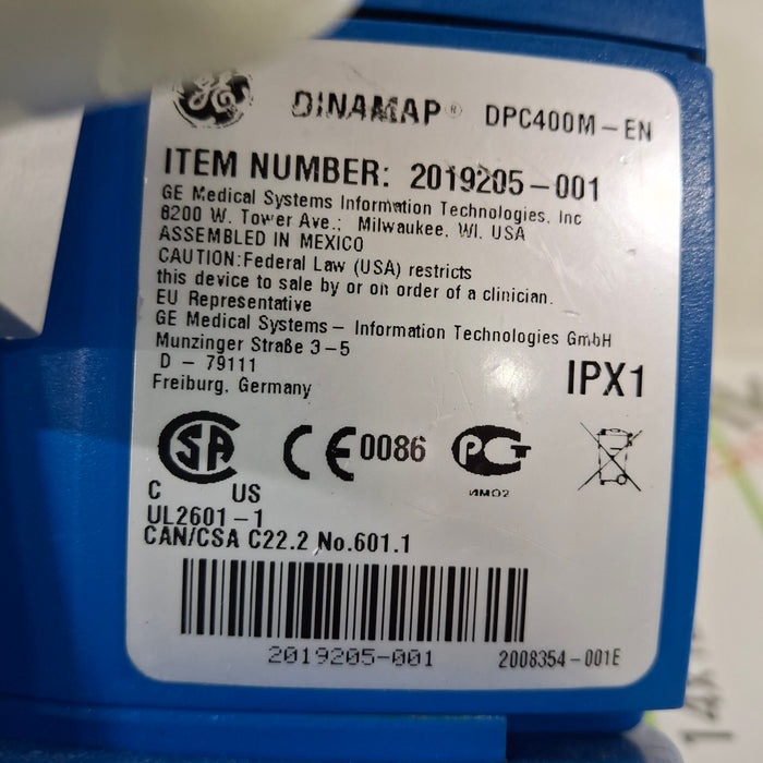 GE Healthcare Dinamap ProCare 400 Patient Monitor