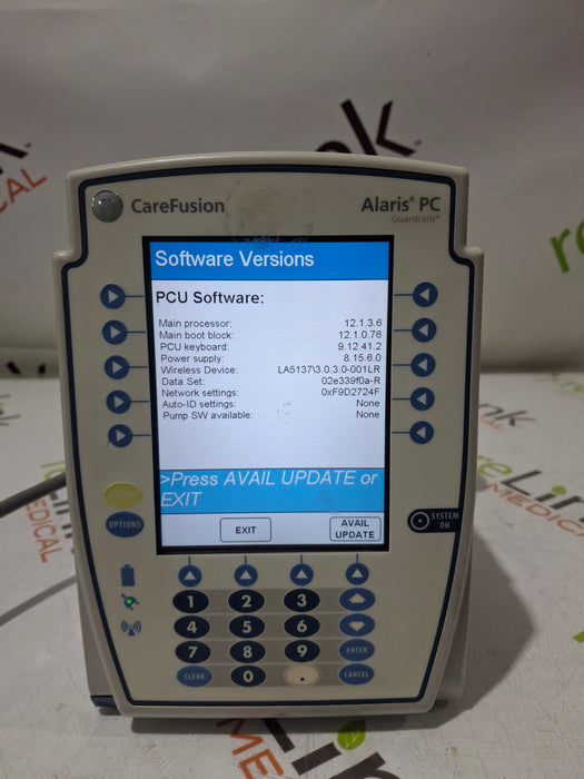 CareFusion Alaris 8015 Large Screen POC Infusion Pump