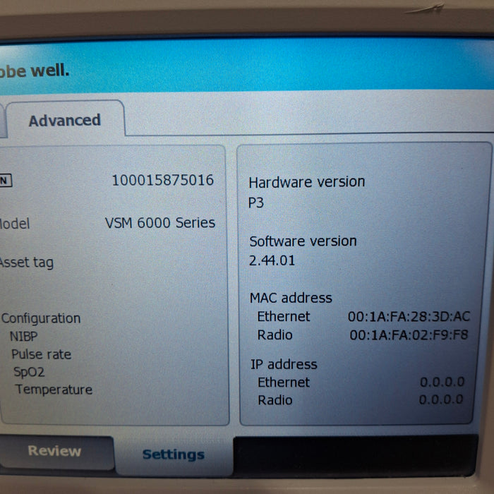 Welch Allyn Connex 6800 68MXTX - Masimo SpO2, SureTemp Vital Signs Monitor
