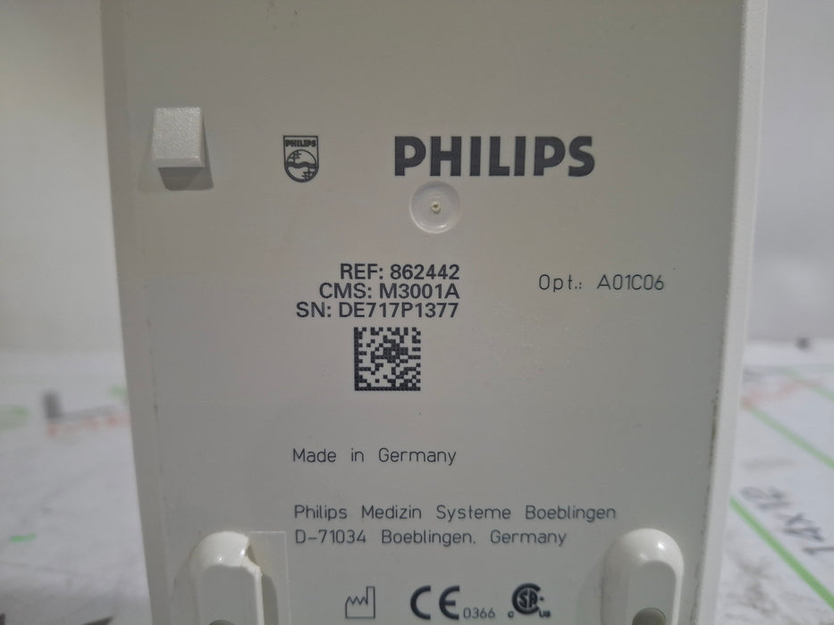 Philips M3001A-A01C06 Fast SpO2, NIBP, ECG, Temp, IBP MMS Module