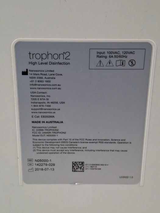 NanoSonics Trophon 2 High Level Disinfection