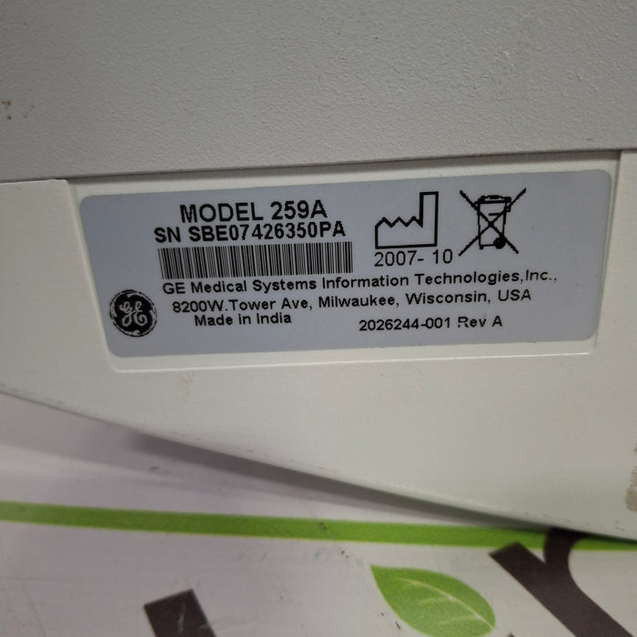 GE Healthcare Corometrics 250 Series Model 259 Fetal Monitor