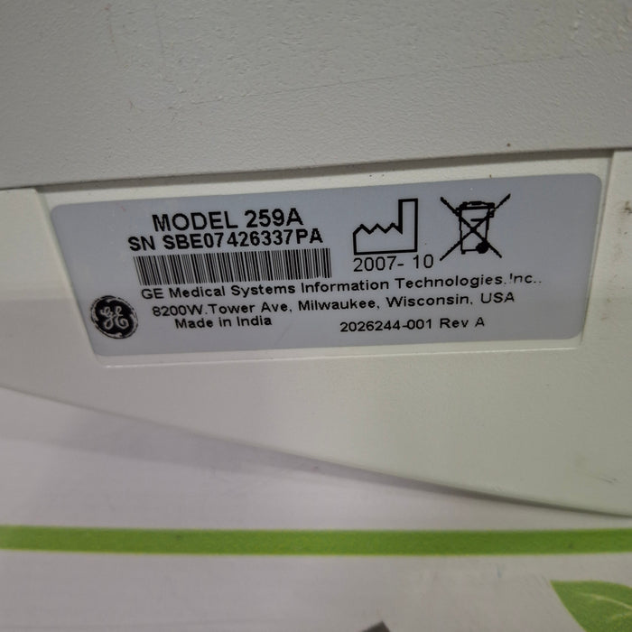 GE Healthcare Corometrics 250 Series Model 259 Fetal Monitor