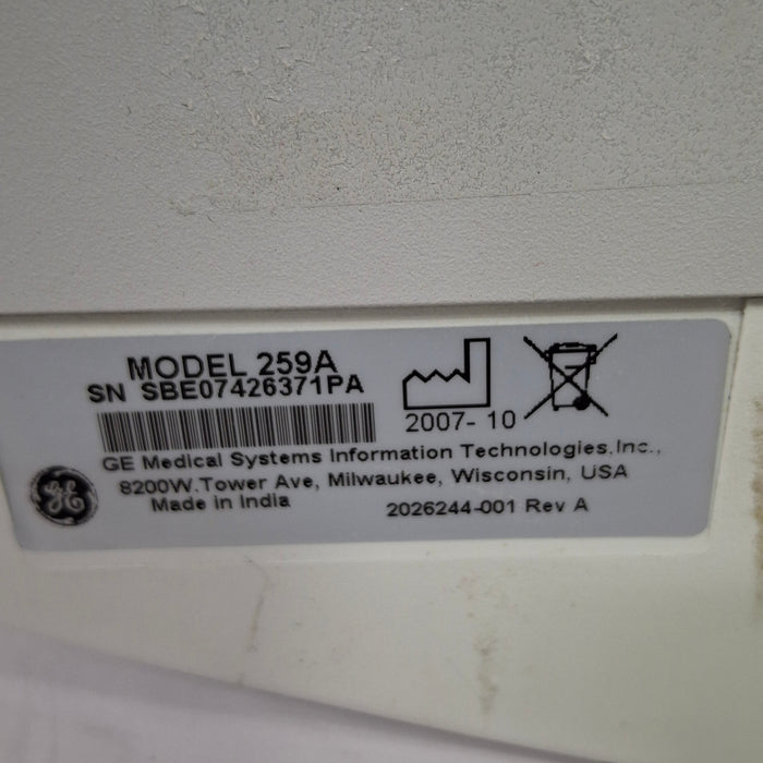 GE Healthcare Corometrics 250 Series Model 259 Fetal Monitor