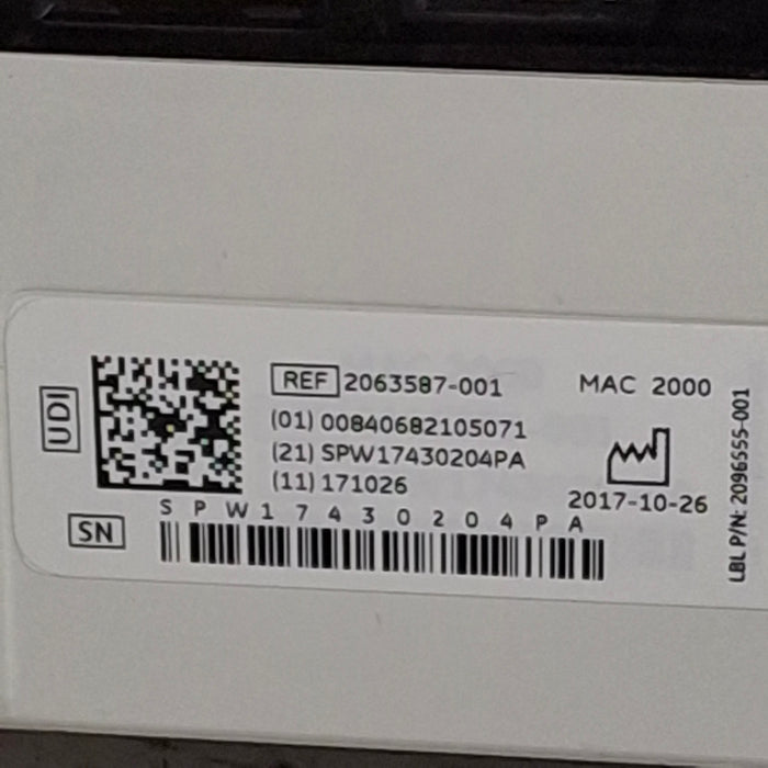 GE Healthcare MAC 2000 ECG