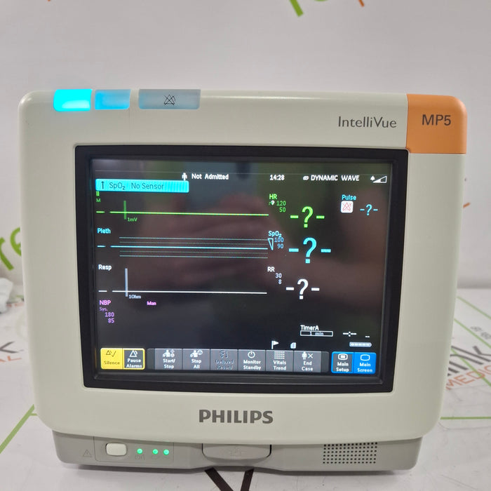 Philips Intellivue MP5 - ECG, Fast SpO2, NIBP Patient Monitor