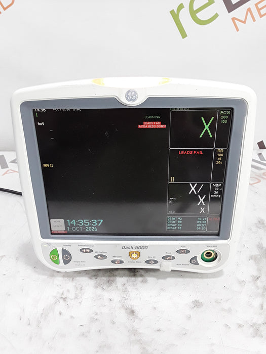 GE Healthcare Dash 5000 - Masimo SpO2 Patient Monitor