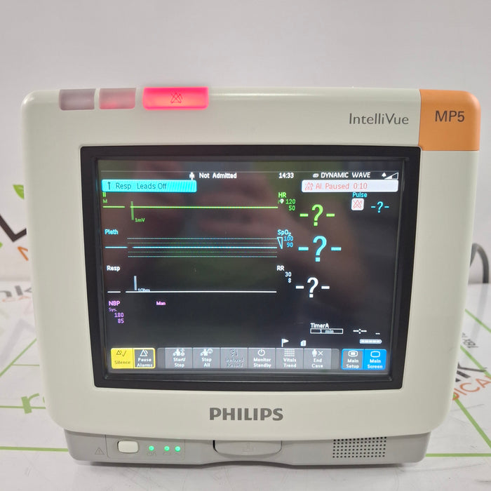 Philips Intellivue MP5 - ECG, Fast SpO2, NIBP Patient Monitor