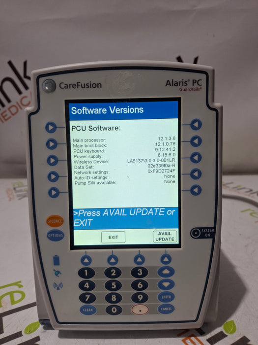 CareFusion Alaris 8015 Large Screen POC Infusion Pump
