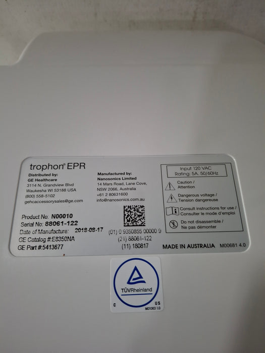NanoSonics Trophon EPR High Level Disinfection