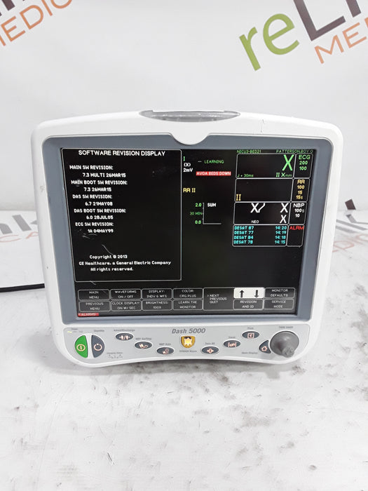 GE Healthcare Dash 5000 - GE/Nellcor SpO2 Patient Monitor