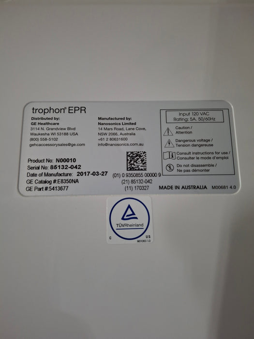 NanoSonics Trophon EPR High Level Disinfection