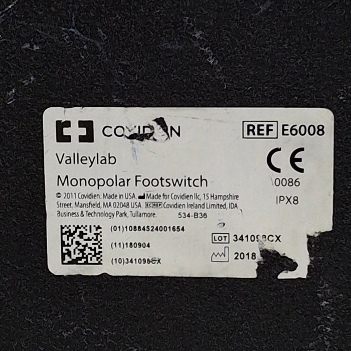 Valleylab E6008 Monopolar Electrosurgical Footswitch