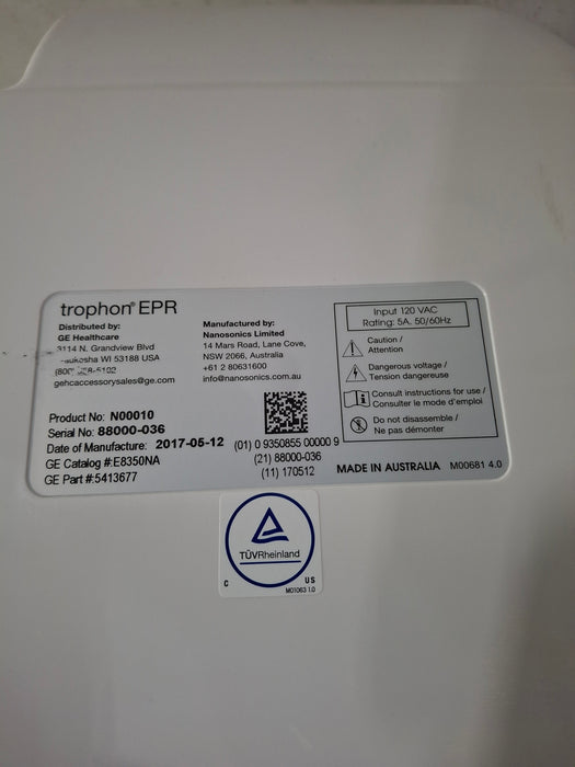 NanoSonics Trophon EPR High Level Disinfection