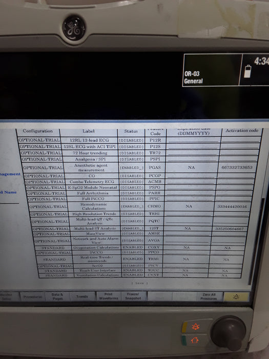 GE Healthcare Carescape B650 Anesthesia Care Patient Monitor