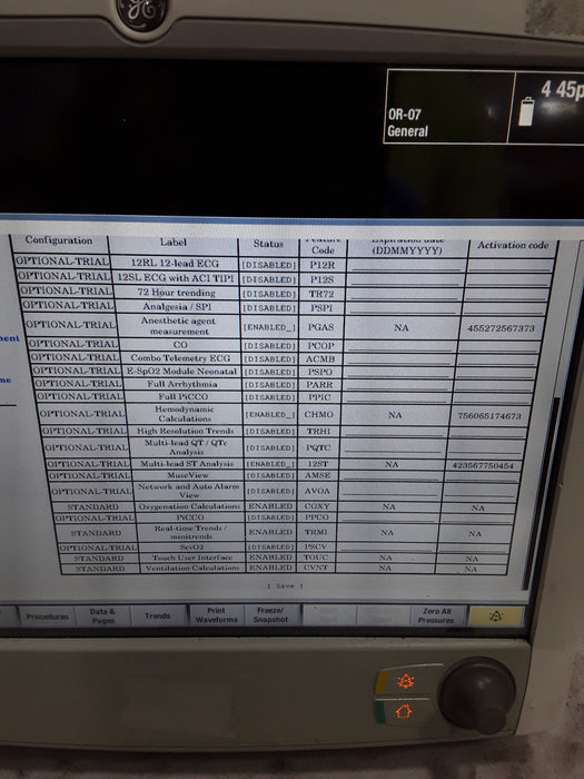 GE Healthcare Carescape B650 Anesthesia Care Patient Monitor