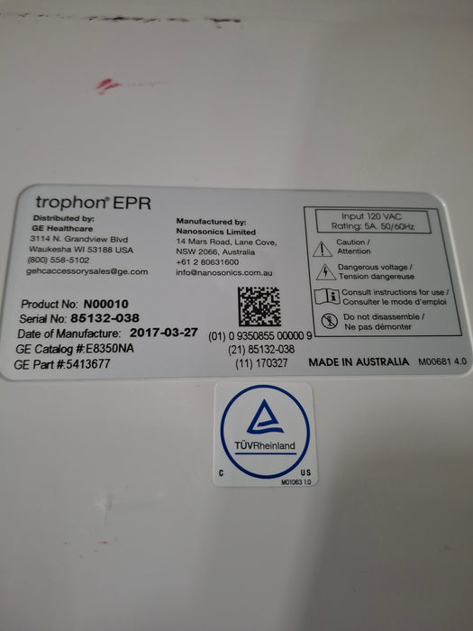 NanoSonics Trophon EPR High Level Disinfection