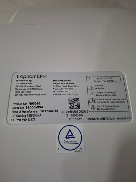 NanoSonics Trophon EPR High Level Disinfection
