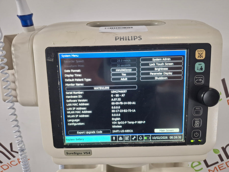 Philips SureSigns VS4 Vital Signs Monitor