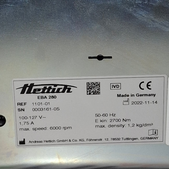 Hettich Instruments EBA 280 1101-01 Centrifuge