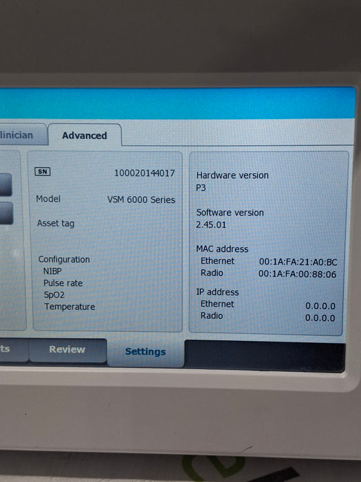 Welch Allyn Connex 6500 65NTXX - Nellcor SpO2, SureTemp Vital Signs Monitor