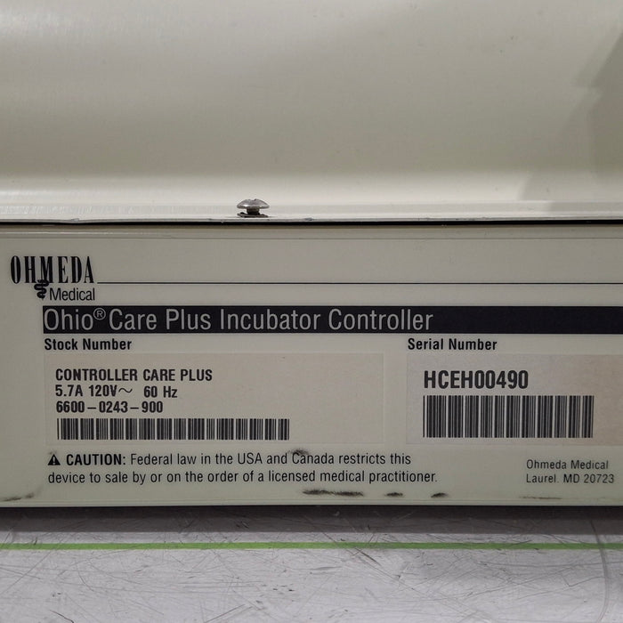 Ohmeda Medical Ohio Care Plus Incubator Controller