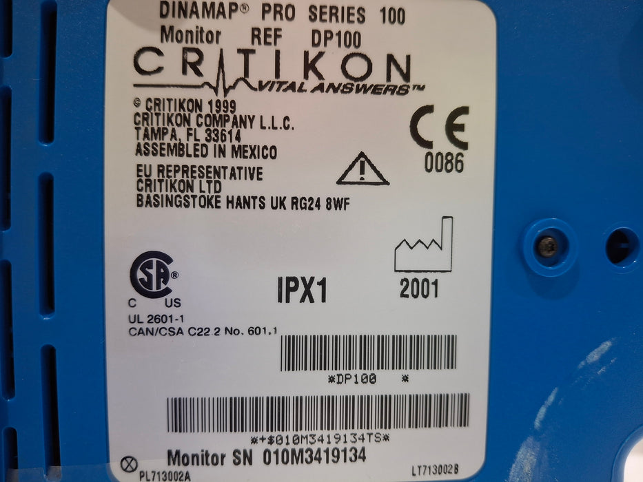 GE Healthcare Dinamap Pro 100 Vital Signs Monitor