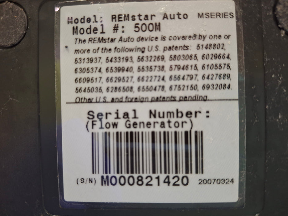 Respironics REMstar Auto M Series 500M CPAP