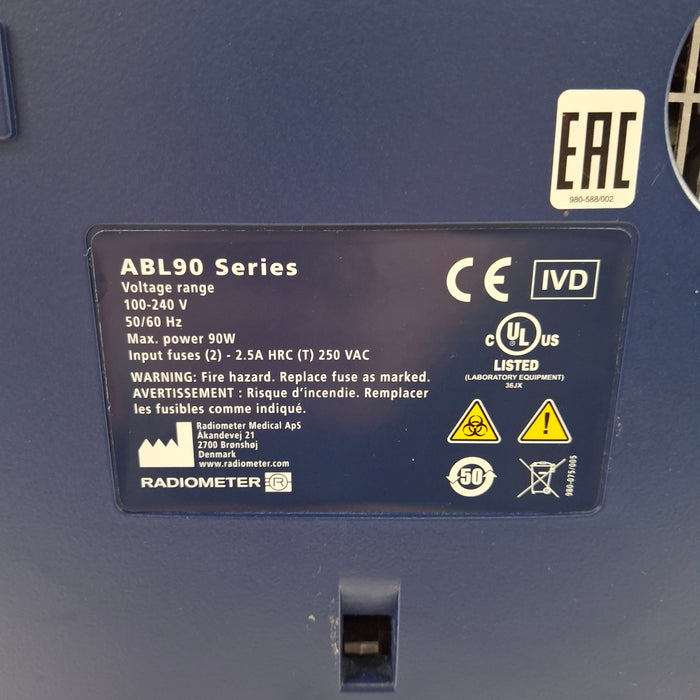 Radiometer ABL90 Flex Plus Blood Gas Analyzer