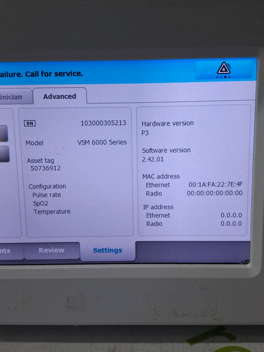 Welch Allyn Connex 6500 65NTXX - Nellcor SpO2, SureTemp Vital Signs Monitor