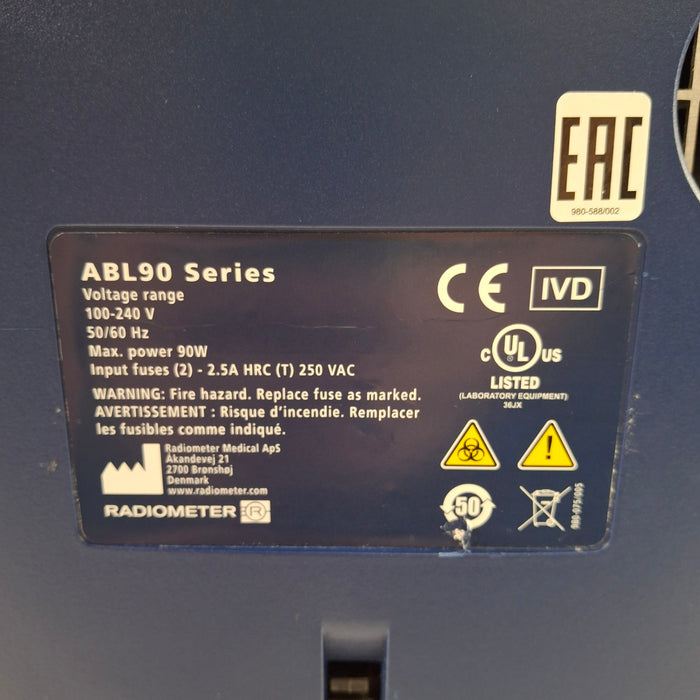 Radiometer ABL90 Flex Plus Blood Gas Analyzer