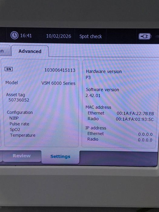 Welch Allyn Connex 6500 65NTXX - Nellcor SpO2, SureTemp Vital Signs Monitor