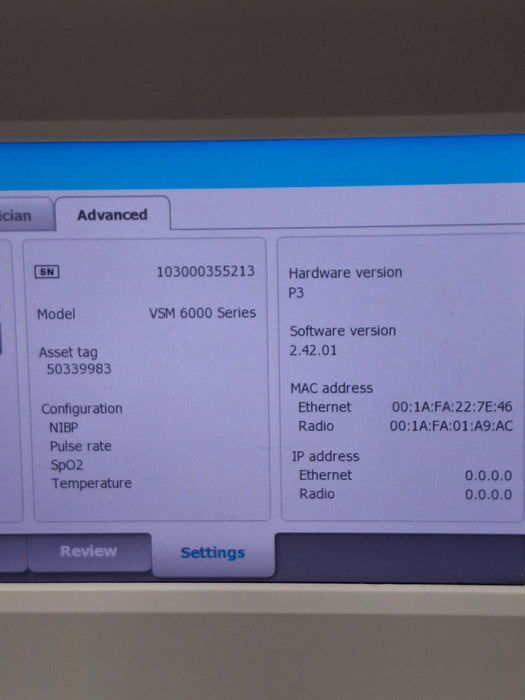 Welch Allyn Connex 6500 65NTXX - Nellcor SpO2, SureTemp Vital Signs Monitor