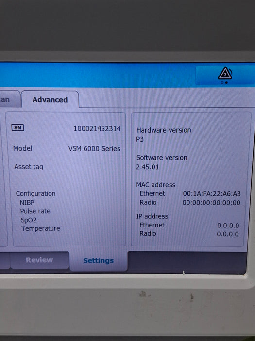 Welch Allyn Connex 6800 68MXTX - Masimo SpO2, SureTemp Vital Signs Monitor