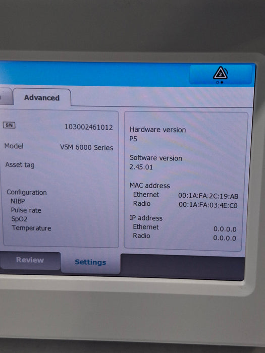 Welch Allyn Connex 6500 65NTXX - Nellcor SpO2, SureTemp Vital Signs Monitor