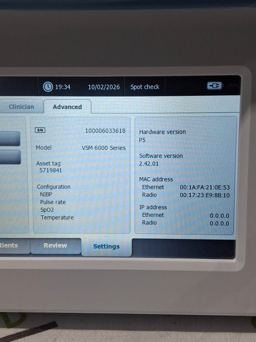 Welch Allyn Connex 6800 68NXTX - Nellcor SpO2, SureTemp Vital Signs Monitor