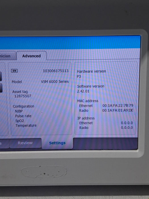 Welch Allyn Connex 6500 65NTXX - Nellcor SpO2, SureTemp Vital Signs Monitor