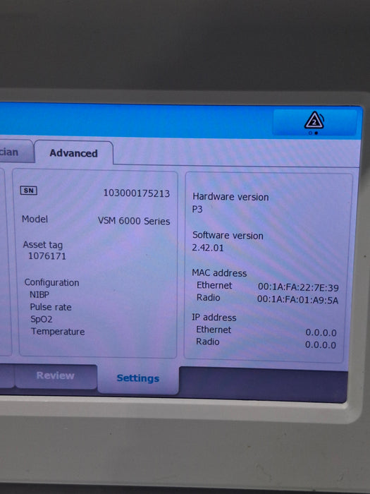 Welch Allyn Connex 6500 65NTXX - Nellcor SpO2, SureTemp Vital Signs Monitor