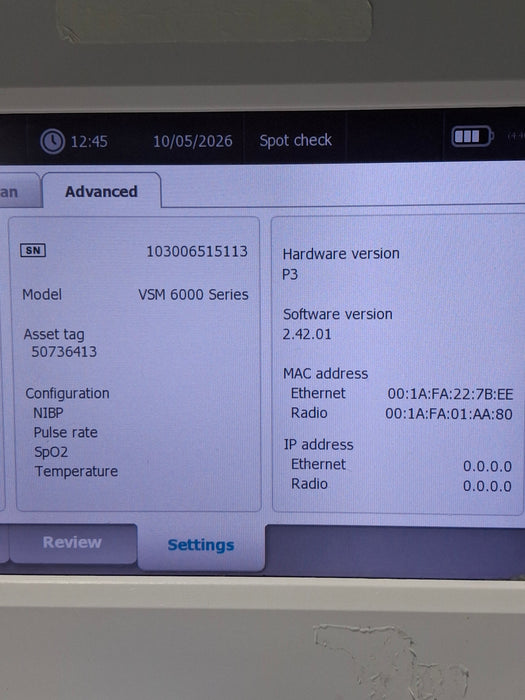 Welch Allyn Connex 6500 65NTXX - Nellcor SpO2, SureTemp Vital Signs Monitor