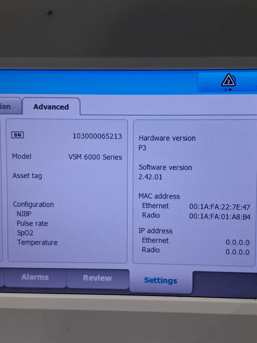 Welch Allyn Connex 6500 65NTXX - Nellcor SpO2, SureTemp Vital Signs Monitor