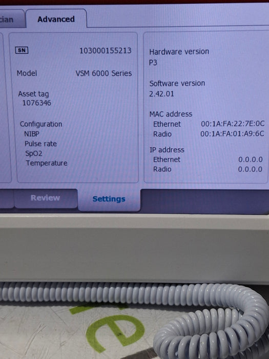 Welch Allyn Connex 6500 65NTXX - Nellcor SpO2, SureTemp Vital Signs Monitor