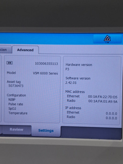 Welch Allyn Connex 6500 65NTXX - Nellcor SpO2, SureTemp Vital Signs Monitor
