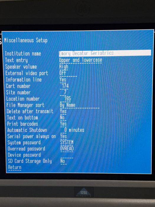 GE Healthcare MAC 5500 HD ECG with CAM Module