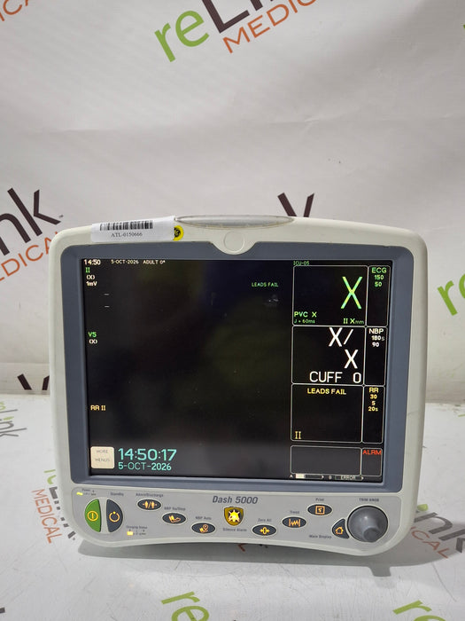 GE Healthcare Dash 5000 - Masimo SpO2 Patient Monitor