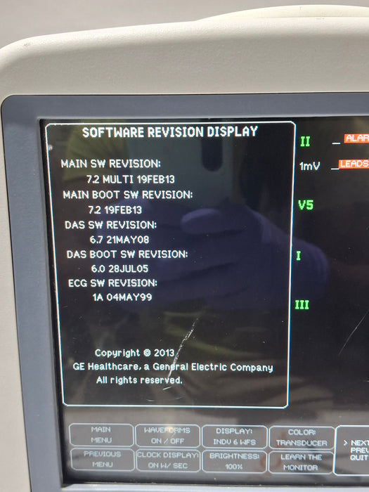 GE Healthcare Dash 4000 - Masimo SpO2 Patient Monitor