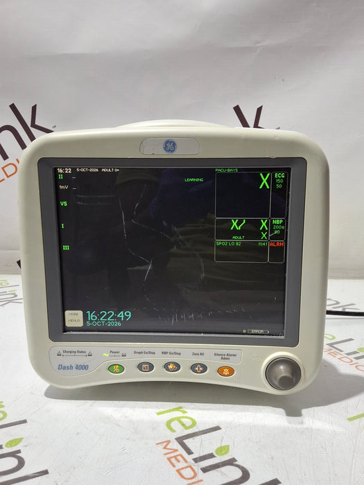 GE Healthcare GE Healthcare Dash 4000 - GE/Nellcor SpO2 Patient Monitor Patient Monitors reLink Online